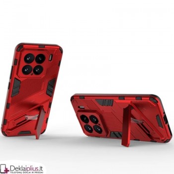 Smūgiams atsparus dėklas su kojele - raudonas (Xiaomi 15) Smūgiams atsparus dėklas su kojele - raudonas (Xiaomi 15)